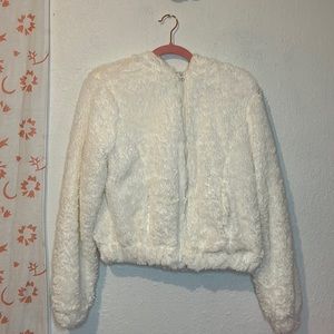 Fluffy White Jacket